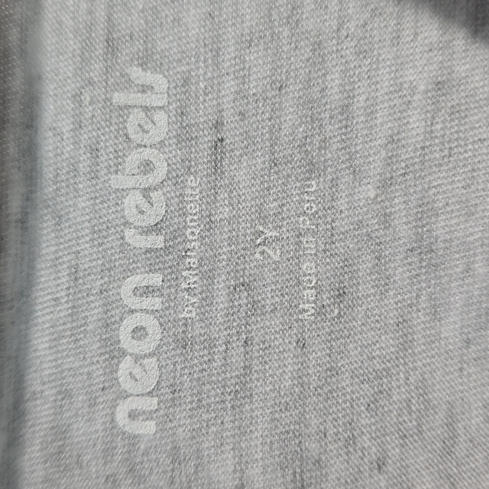 Rebels Light Gray Tee with Neon Logo - Picture 2 of 4